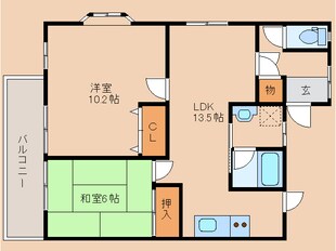 地蔵田 徒歩6分 2-2階の物件間取画像